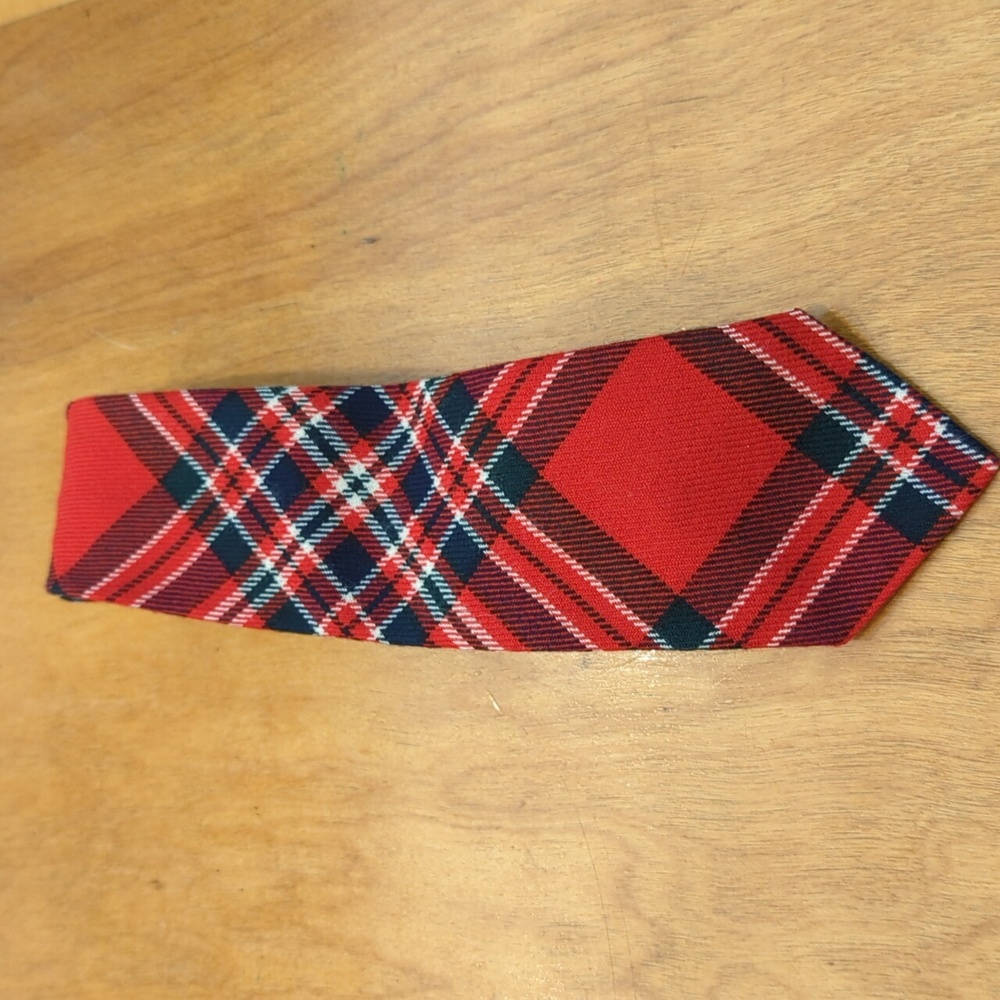 Lochcarron Red & Black Plaid Tie